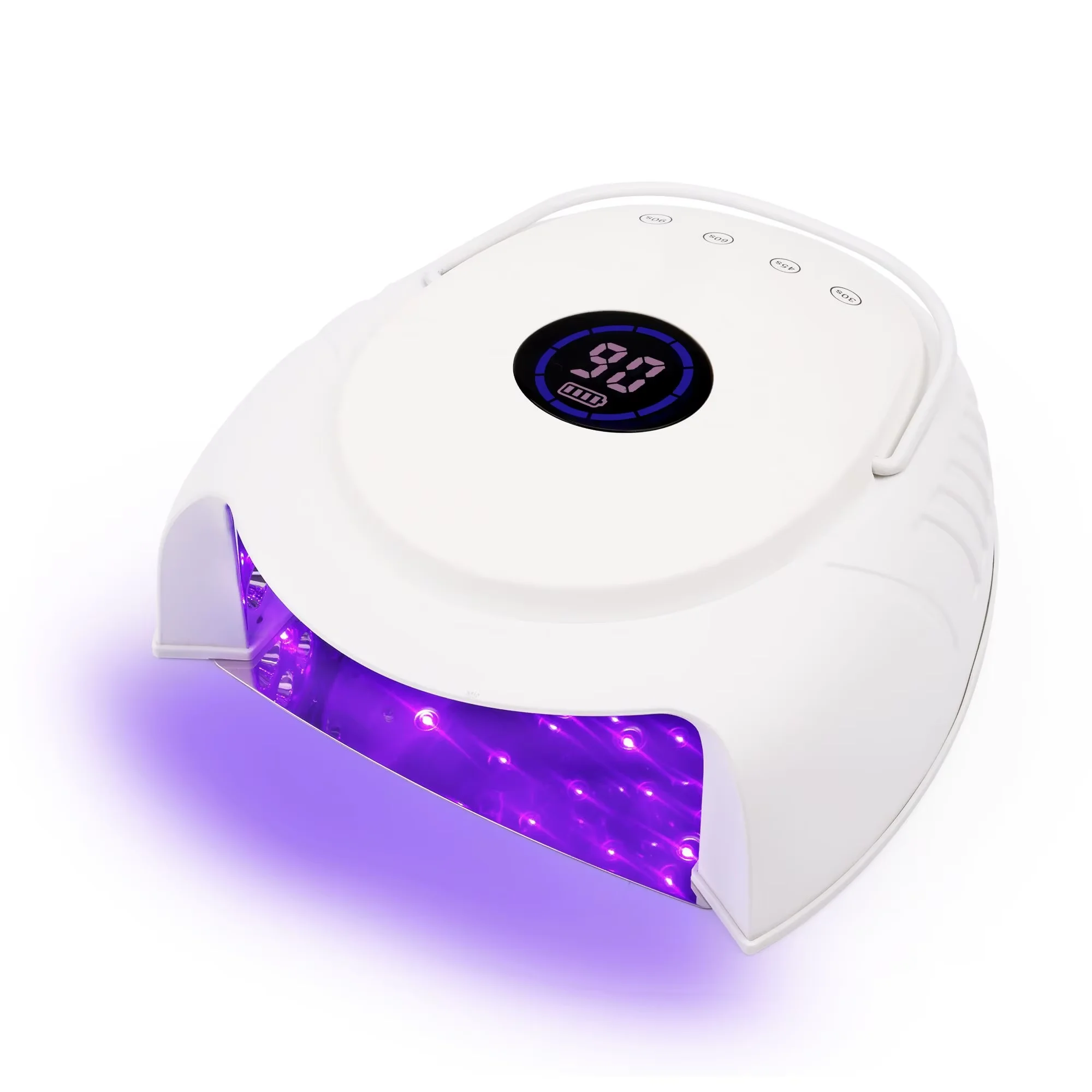 Classical Gold Rechargeable Cordless  LED Nail Lamp Portable Handle Quick Drying 72W Nail Gel Dryer Curing Lamp Home Use
