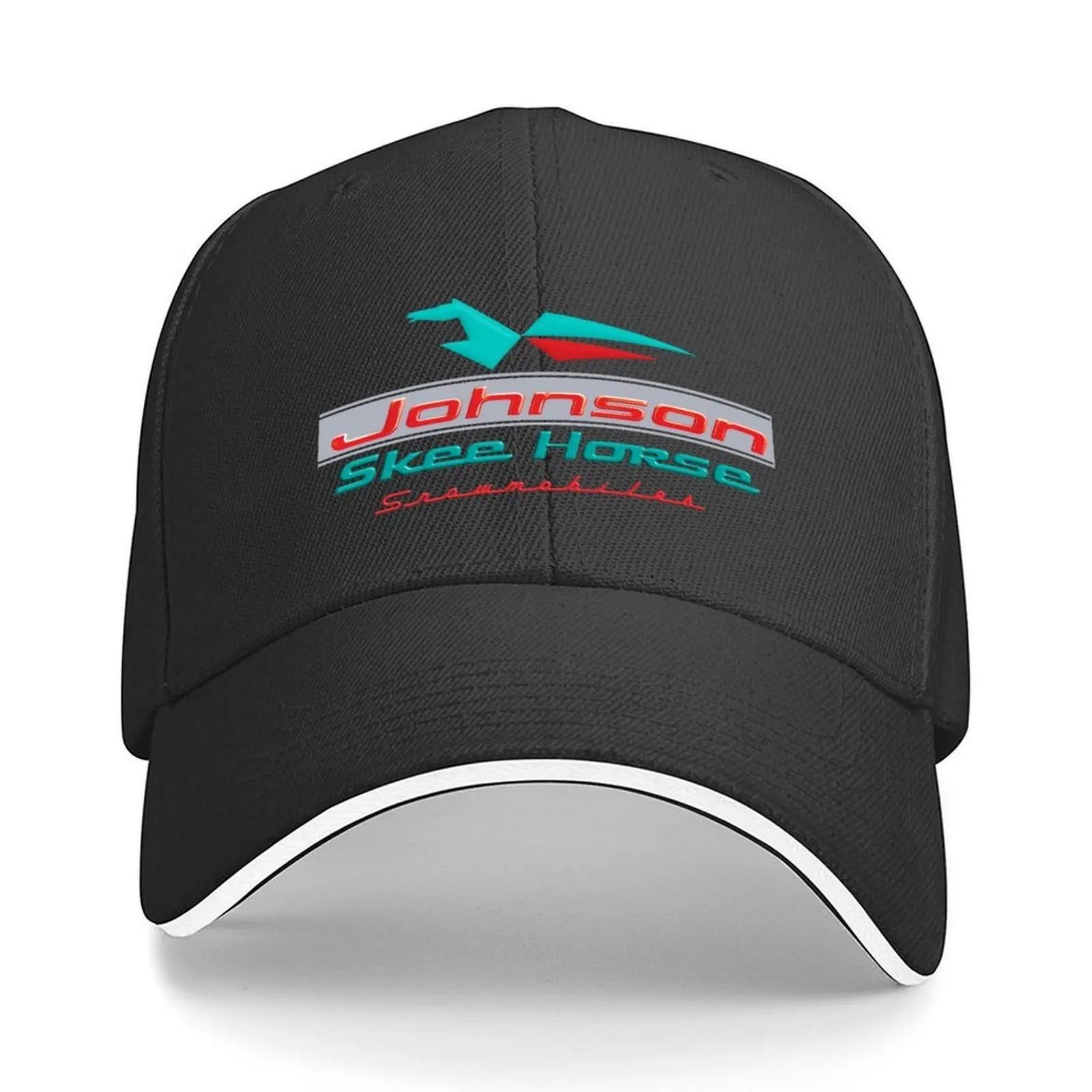 

Johnson Skee Horse Vintage Snomobiles by OMC Baseball Cap funny hat Funny hats Cosplay Women's Golf Clothing Men's