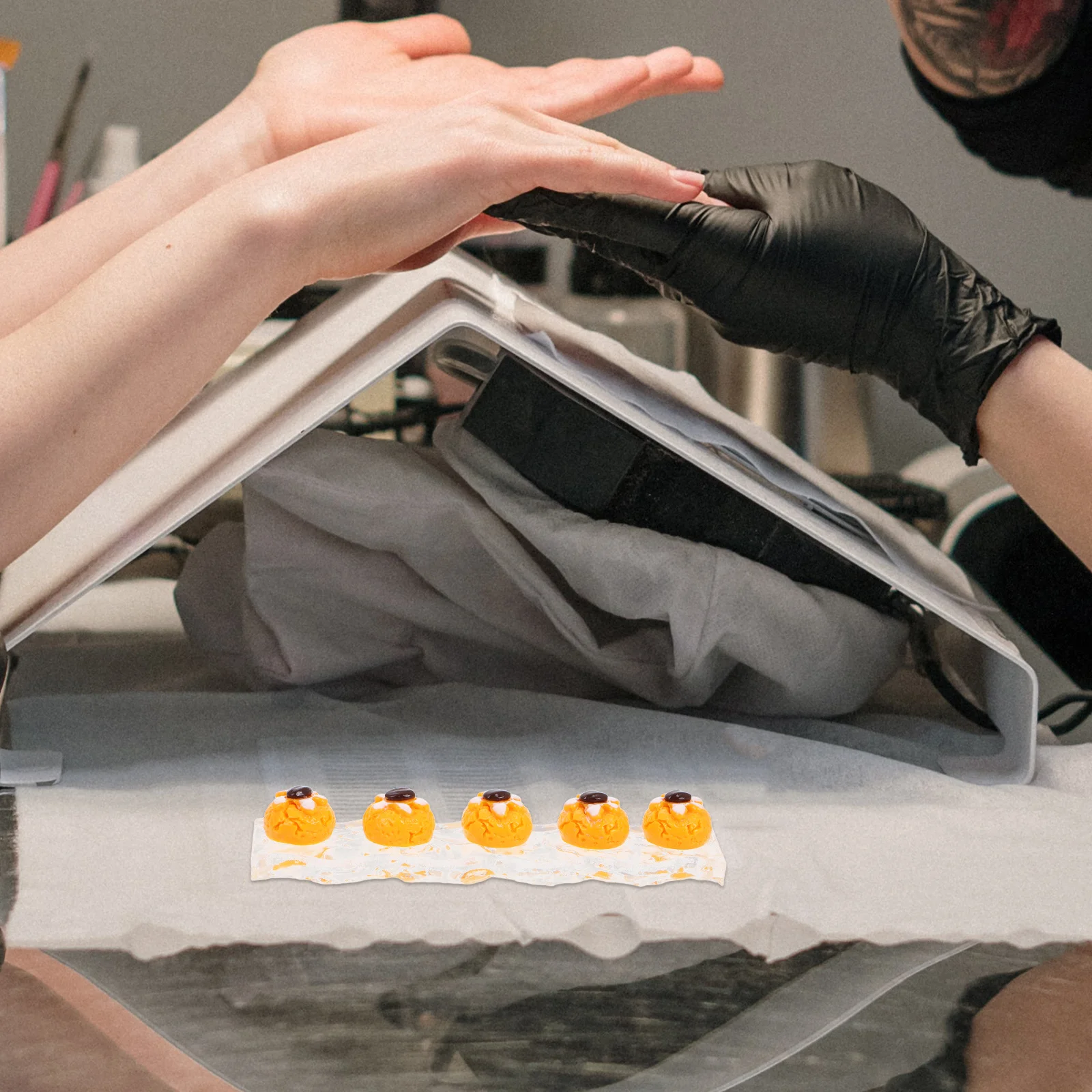 

Стильная акриловая подставка для ручек для дизайна ногтей, прозрачная подставка для кистей, органайзер, многофункциональный настольный органайзер для хранения ногтей