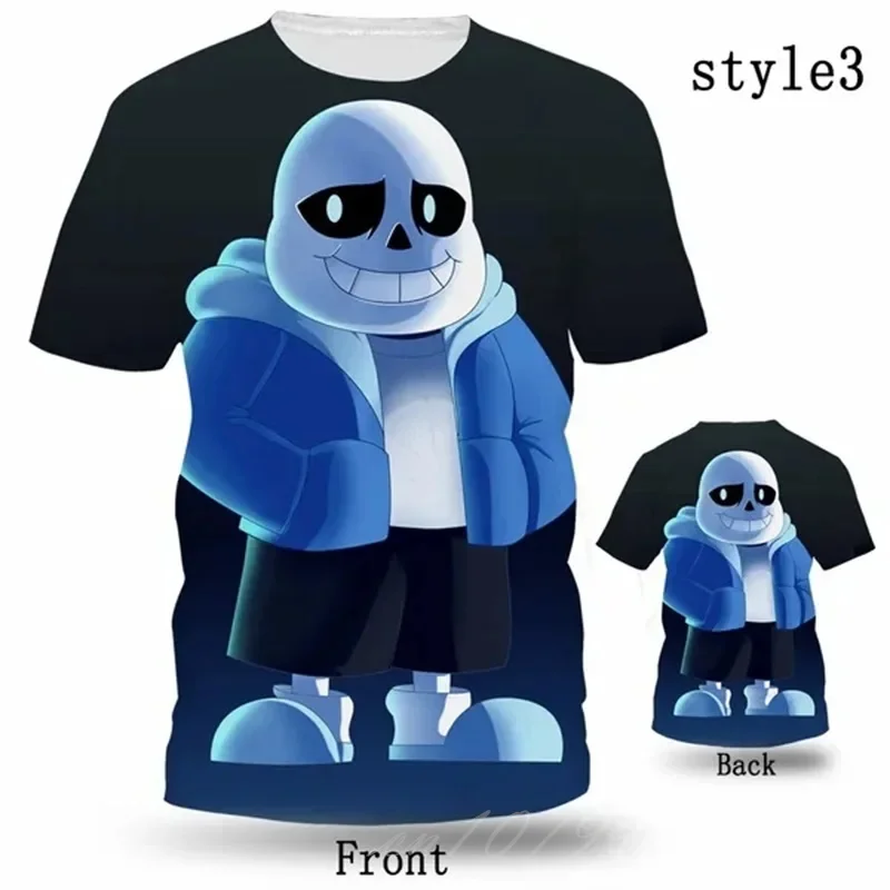 Hot Vedio Game Undertale Sans Graphic 3D Printing T Shirts For Men Women Casual Harajuku T Shirt Tops Short Sleeve Tee Clothing