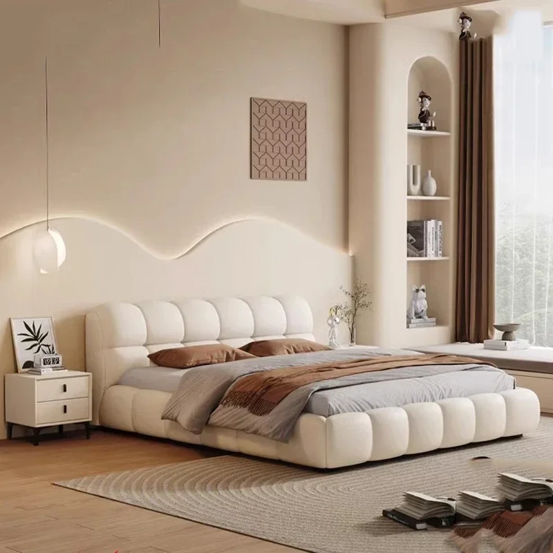 

Красота, европейская кровать, двуспальная современная кровать размера King Size, роскошная дизайнерская кровать для девочек, безопасная кожаная мебель для сна, мебель для гостиной