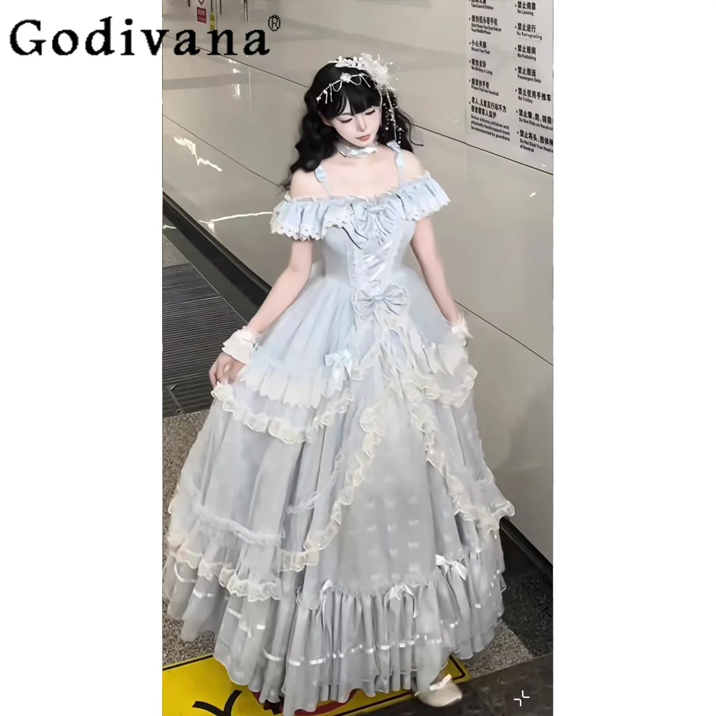 

Japanese Original Lolita Suspender Dress Birthday Party Bar Mitzvah Evening Dress Princess Style Sweet and Elegant Long Dresses