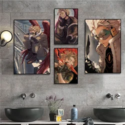 Anime My Hero Academia Hawks Classic Anime Poster Wall Art Retro Posters For Home Vintage Decorative Painting