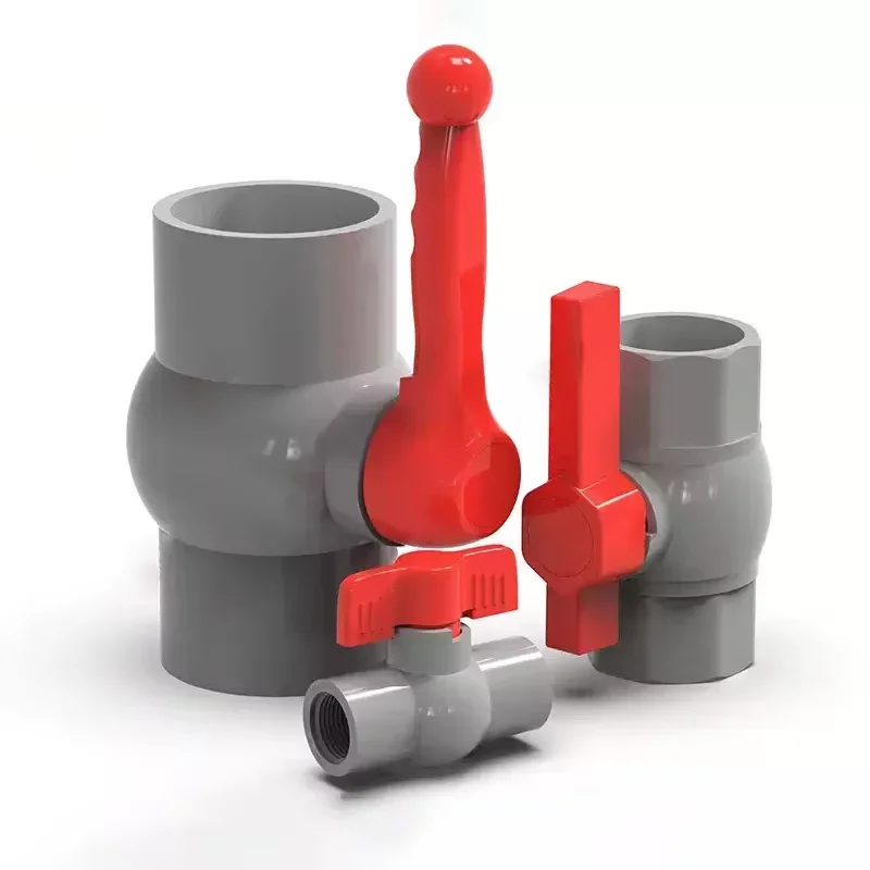 

20~110mm PVC Pipe Socket Ball Valve Aquarium Fish Tank Connectors Fittings Garden Irrigation System Adapter PVC Ball Valve
