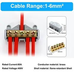 Compact Splice Electrical Connectors High Power High Power Splitter Conductor Brass Wire Connector Wiring Connector Electrical