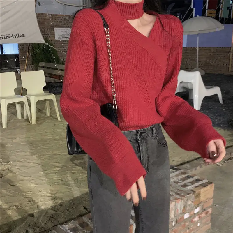 Pullovers Women Hollow Out Sexy Design Daily All-match Simple Fashion Korean Style Retro Creativity Sweater Autumn Casual Ladies