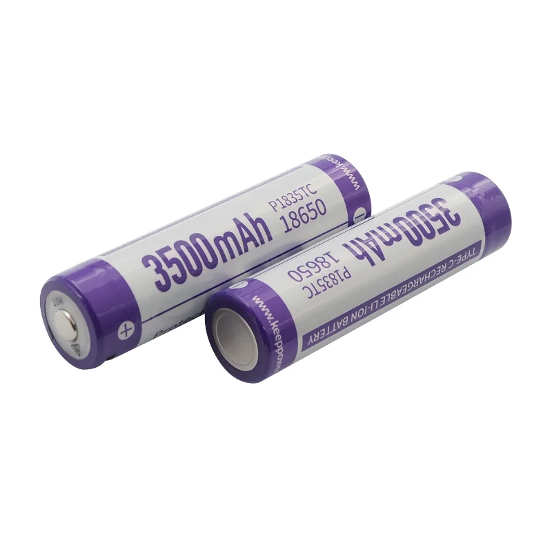 بطارية Keeppower P1835TC 18650 3.7 فولت 3500 مللي أمبير في الساعة من النوع C خلية ليثيوم أيون قابلة لإعادة الشحن لبنك الطاقة بمصباح يدوي #5