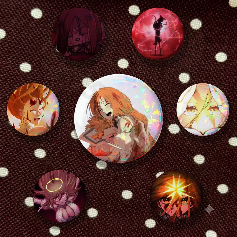 I-Inoue Orihime Tinplate Enamel Pins Creativity Printed Pictures Text Metal Lapel Badges Brooches