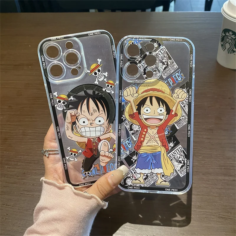 Luxury Anime One Piece Magsafe Wireless Charge Case For iPhone 16 15 14 13 12 11 Pro Max Monkey D. Luffy Soft Magnetic Cover