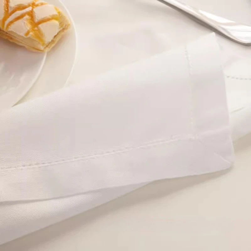 2 ชิ้นยุโรปสไตล์ผ้าไหมผ้าลินินผ้าเช็ดปากผ้าเช็ดหน้าผ้าฝ้ายสามารถปรับแต่งโลโก้