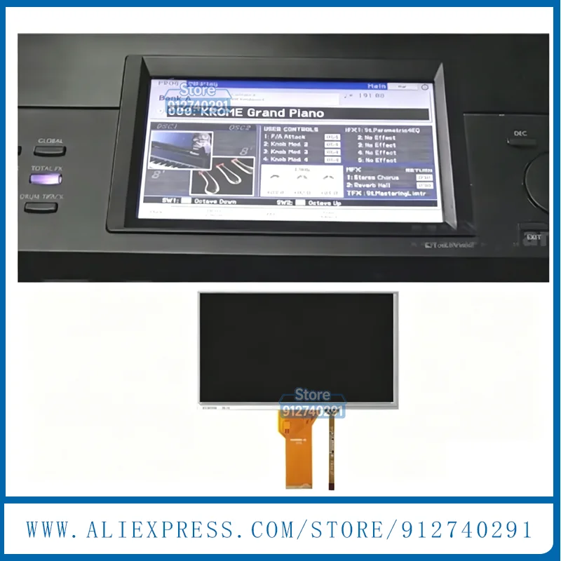 Nuevo LCD para KORG KROME pantalla LCD con Panel de pantalla táctil LCD para Lorg Krome 61 73 88 LCD Moniot