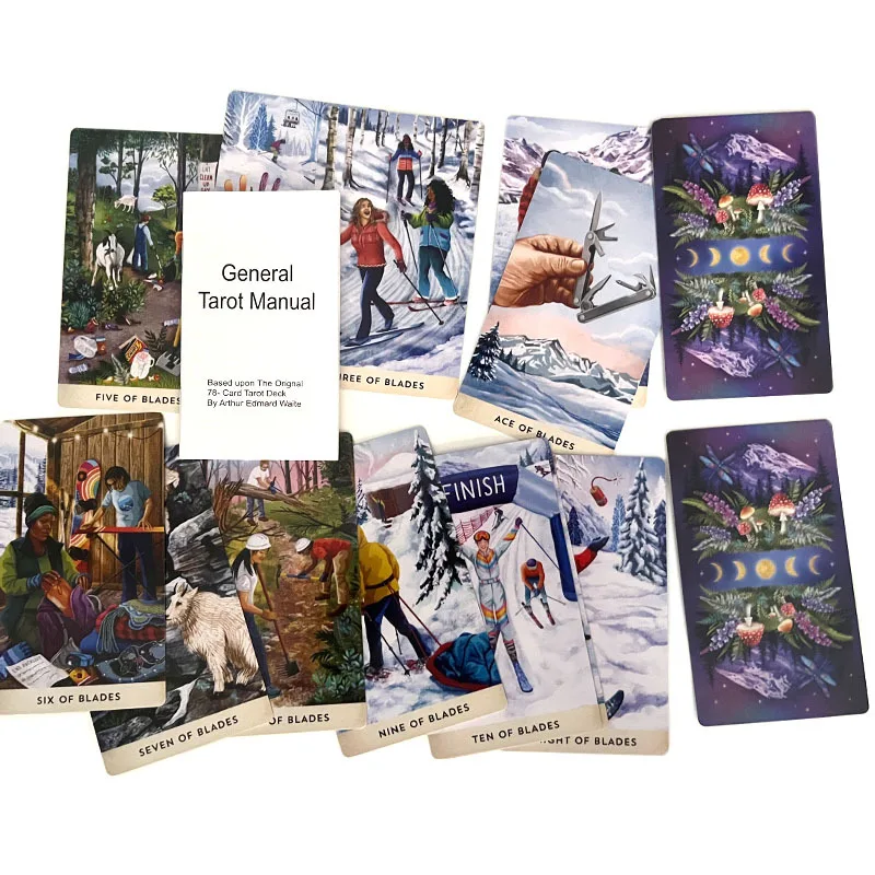 12X7cm Tarot for The Great Outdoors English Version Mystical Divination Party Board Game Oracle Deck with Guidebook