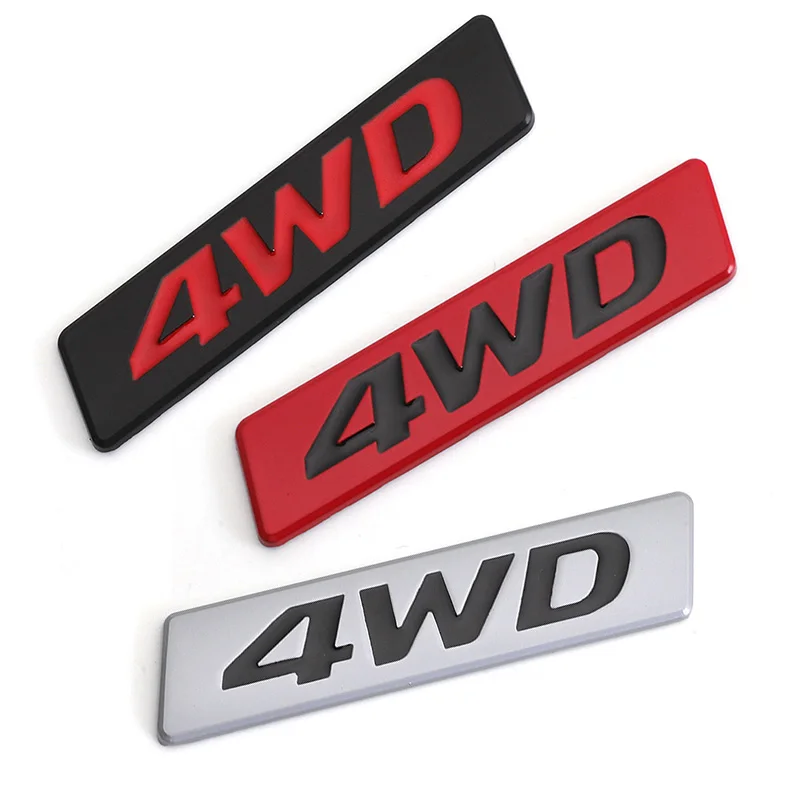 

4WD Stickers 3D Metal Emblem Badge Car Stickers Decals for Hyundai IX25 IX35 Tucson Toyota RAV4 Sticker For Car