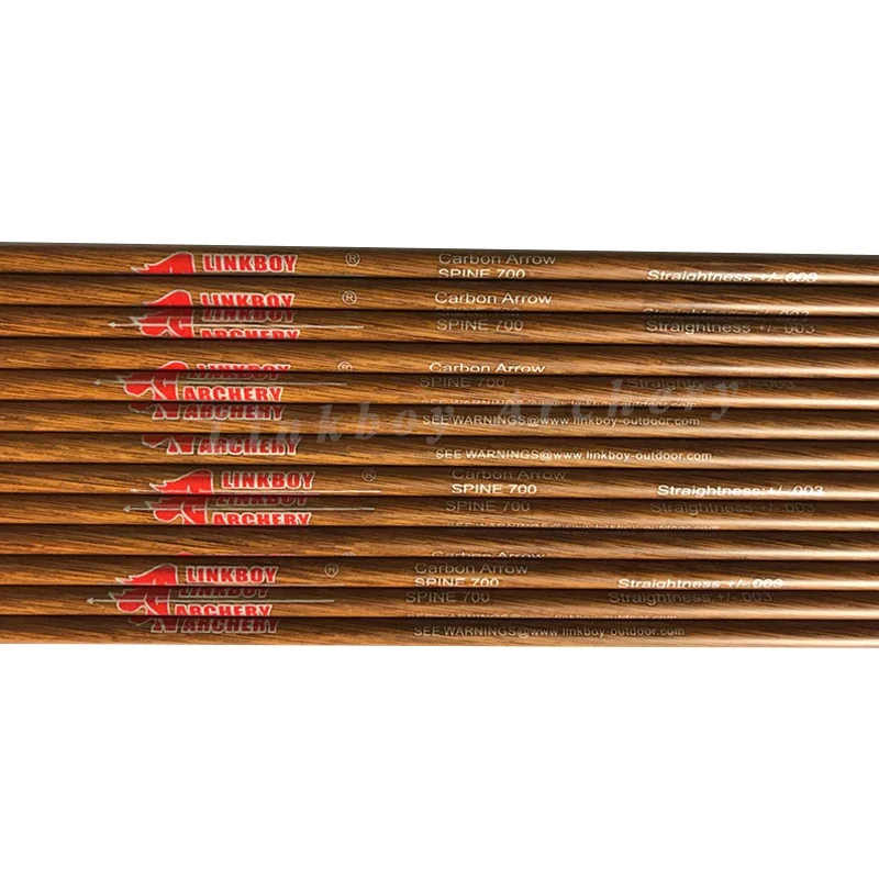 Linkboy Flechas carbono piel madera para arco recurvo caza - imagen 2