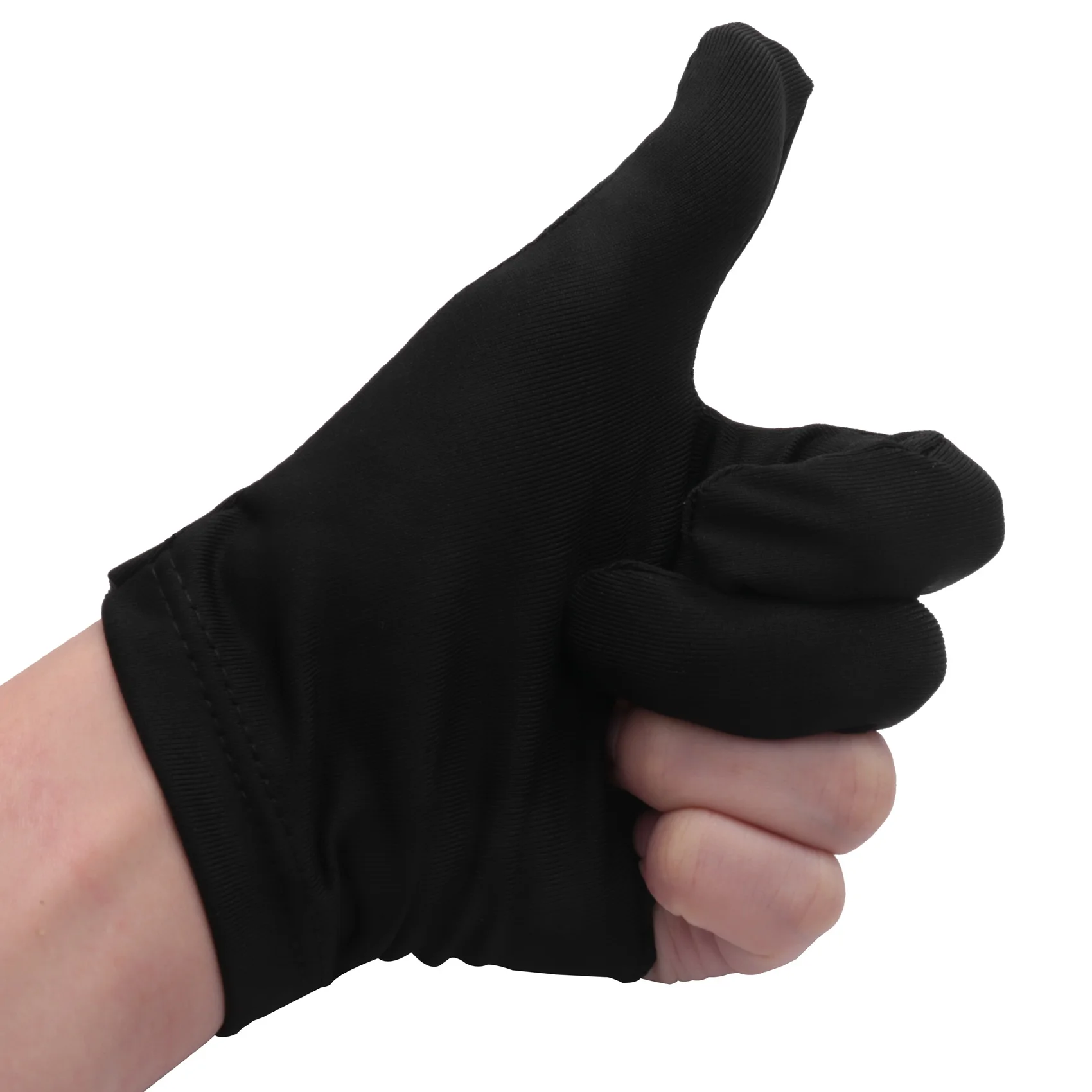 SMIEA 10Pcs Billiard Gloves 3 Fingers Left and Right Hand Glove Snooker Cue Pool Gloves