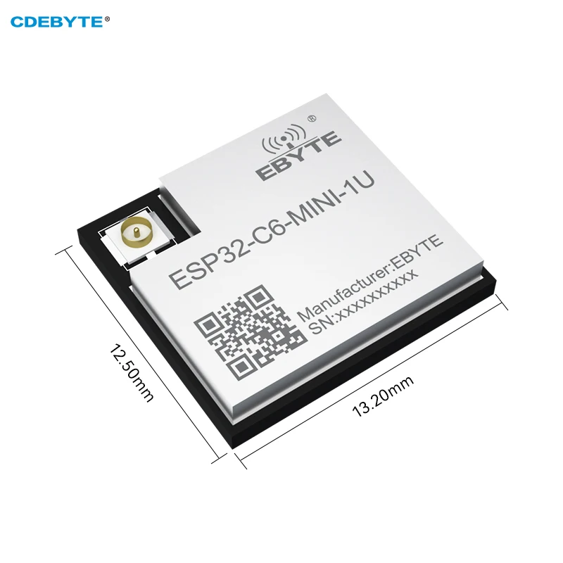 ESP32-C6 Bluetooth WiFi Module 2.4GHz CDEBYTE ESP32-C6-MINI-1U FLASH 4MB BLE5.3 WiFi6 AT Command 20dBm IPE Antenna SMD Module