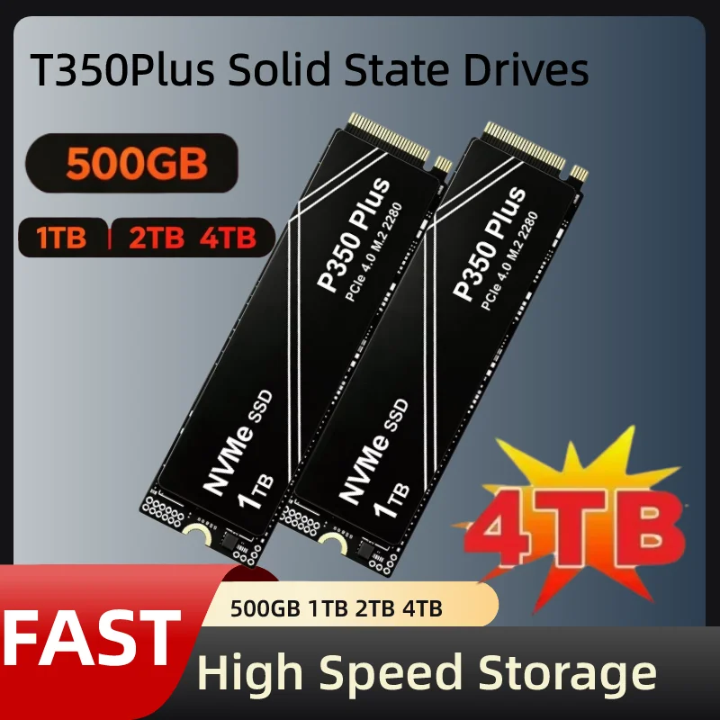 High-Speed Internal Solid State Drive P350 PLUS 1TB/2TB/4TB PCIe NVMe M.2 SSD, for Gaming Laptops, Desktop Computers
