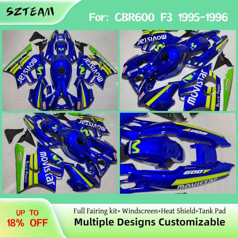 

New Style Fairing Kit for Honda CBR 600F3 1995 1996 Aftermarket Motorcycle Body Cover Set Fairings CBR600F3 95 96