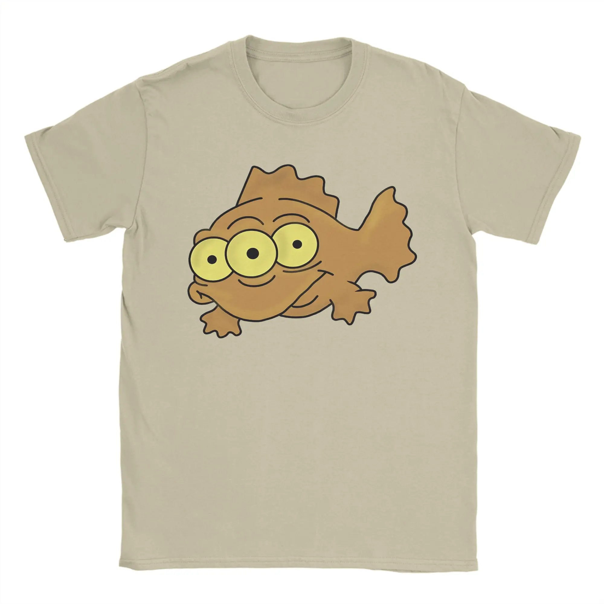 Blinky Fisch  Men T Shirt S-Simpsons  Funny Tee Shirt Short Sleeve Crew Neck T-Shirts Cotton Summer Tops