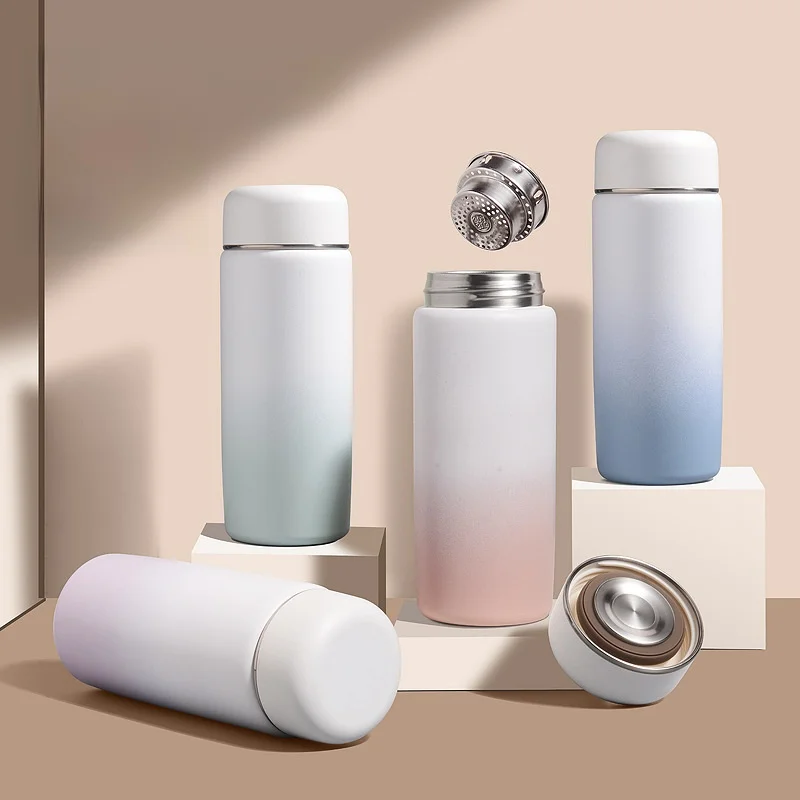 

Новая портативная термобутылка из нержавеющей стали на 36 унций, женская офисная кружка с ситечком для чая, чашка для баббл-чая...