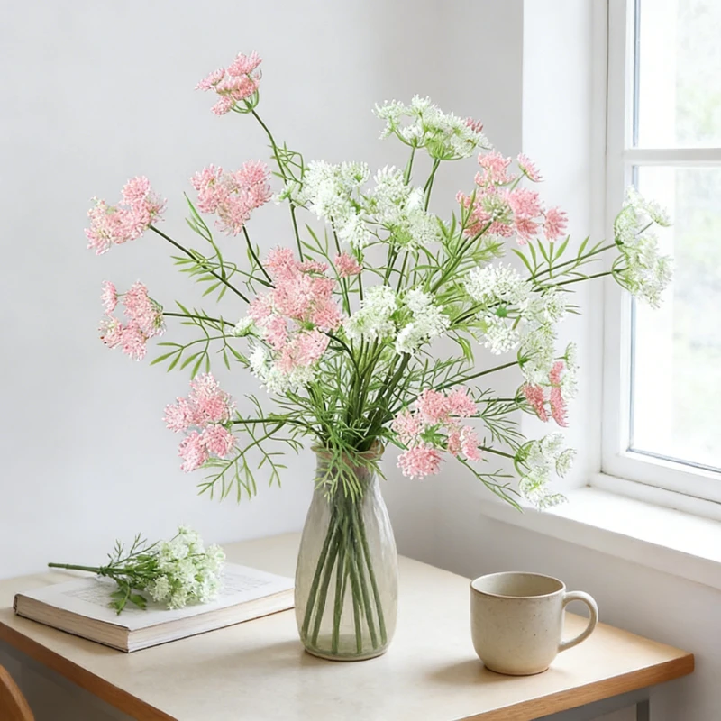 

29.9 Inches 3 Heads Artificial Gypsophila Spray for Mall Window Home Living Room Entryway Wedding Ramadan Decoratio