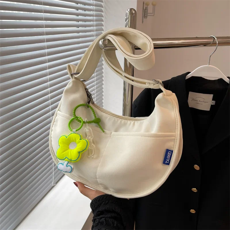 

This Year's Popular Canvas Bag for Women New Trendy Summer Fashion Versatile Crossbody Stylish Shoulder Zipper Pocket Bag