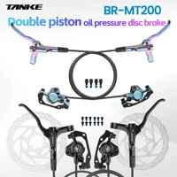 Freno de Disco Hidráulico para Bicicleta TANKE MT200, Freno MTB BL BR 800/1600mm, Freno de Bicicleta de 2 Pistones, Palanca de Acero de 3 Dedos, Piezas de Mejora para Bicicleta