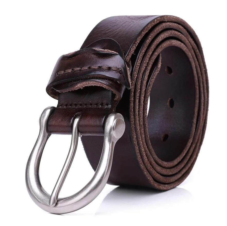 

Belt Men's Leather Pure Cowhide Trend Joker Jeans New Buckle Belt Chain Belt Belt for Men Waist Belt Designer Belts Men 006