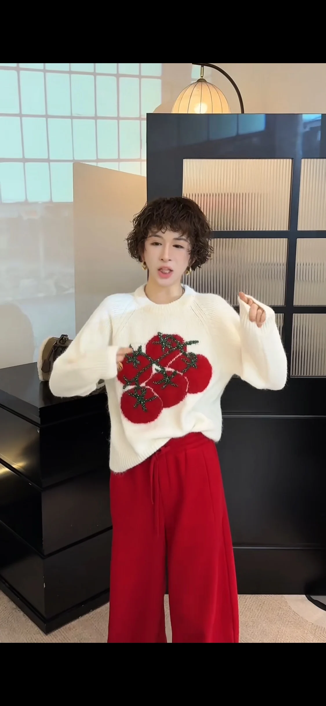 

Winter New Faion Loose Casual Pure Color Knitted Top Women's Clothing Versatile Design Sensation European Sle Faion