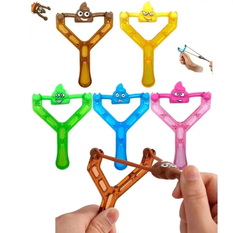 

5 шт., забавная рогатка для стрельбы, розыгрыш, поддельные какашки, игра-антистресс, декомпрессионная игрушка, детский день, подарок на день рождения