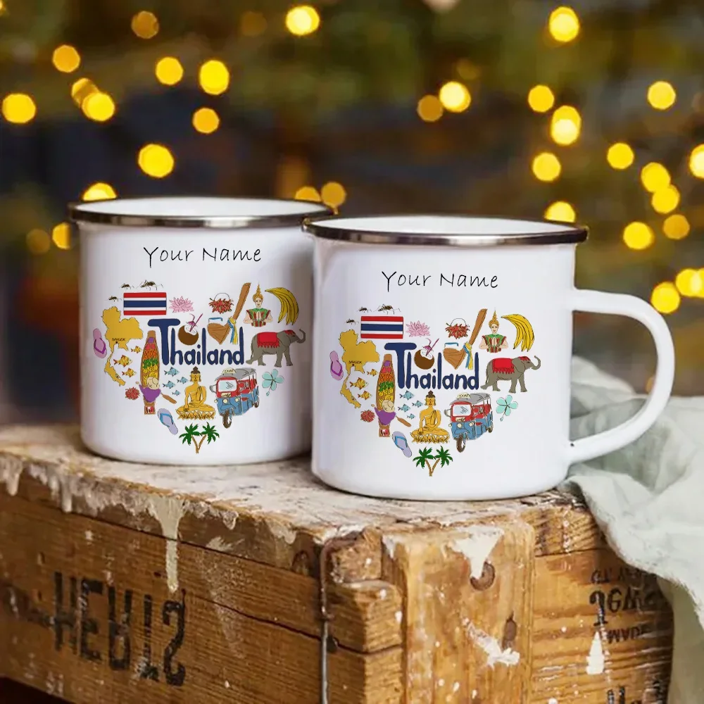 Your Text Printed on the Metal Cup Creative Thailand Customized Enamel Mug Beer Cup for Coffee Mugs Sent. Very Cool Gift. Cupshe