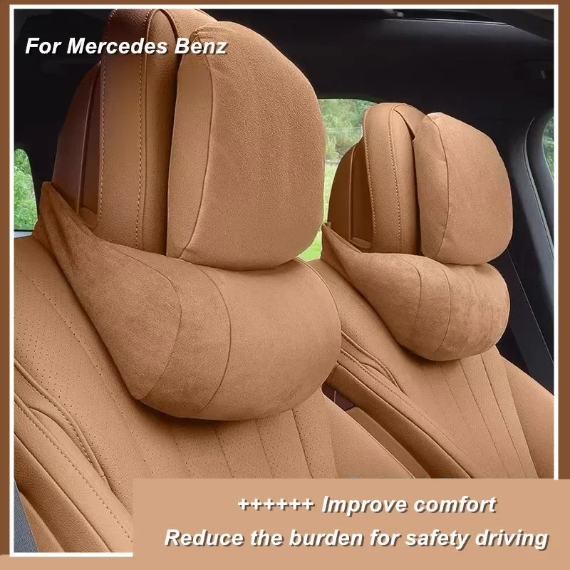 

Car Seat Headrest Adjustment Neck Protective Pad Pillow For Mercedes Benz E Class W214 E260 E300 2024 2025 Interior Accessories