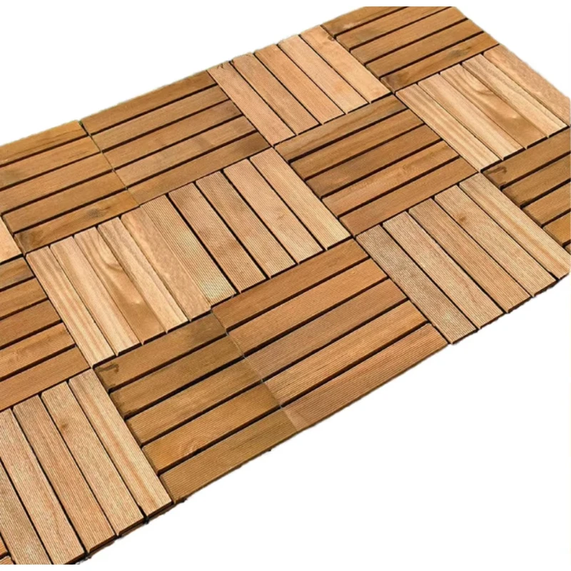 Version personnalisée 300x300mm carrelage extérieur en bois massif carrelage de patio extérieur