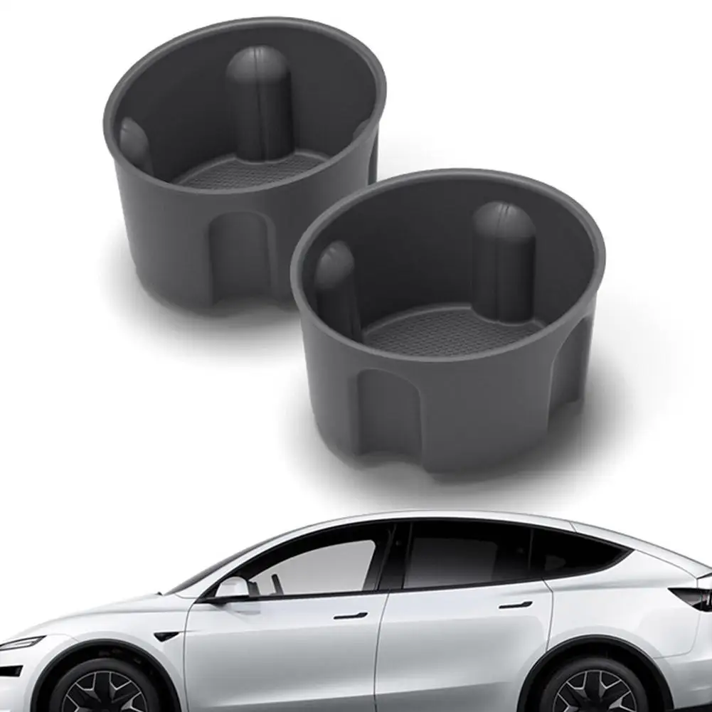 For Tesla Model YL 2026 Third-row Water Cup Holder Car Beverage Rack Tank Slot Silicone Interior Accessories