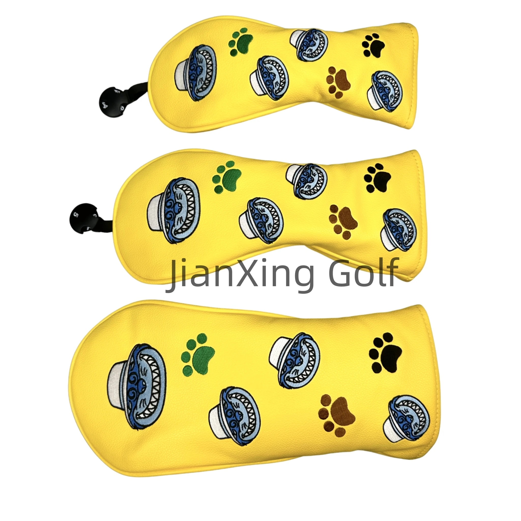 1pc Golf Coffee cat Pattern Head cover Driver Head Covers Fairway Wood Head Covers Hybrid Head Covers Putter Cover