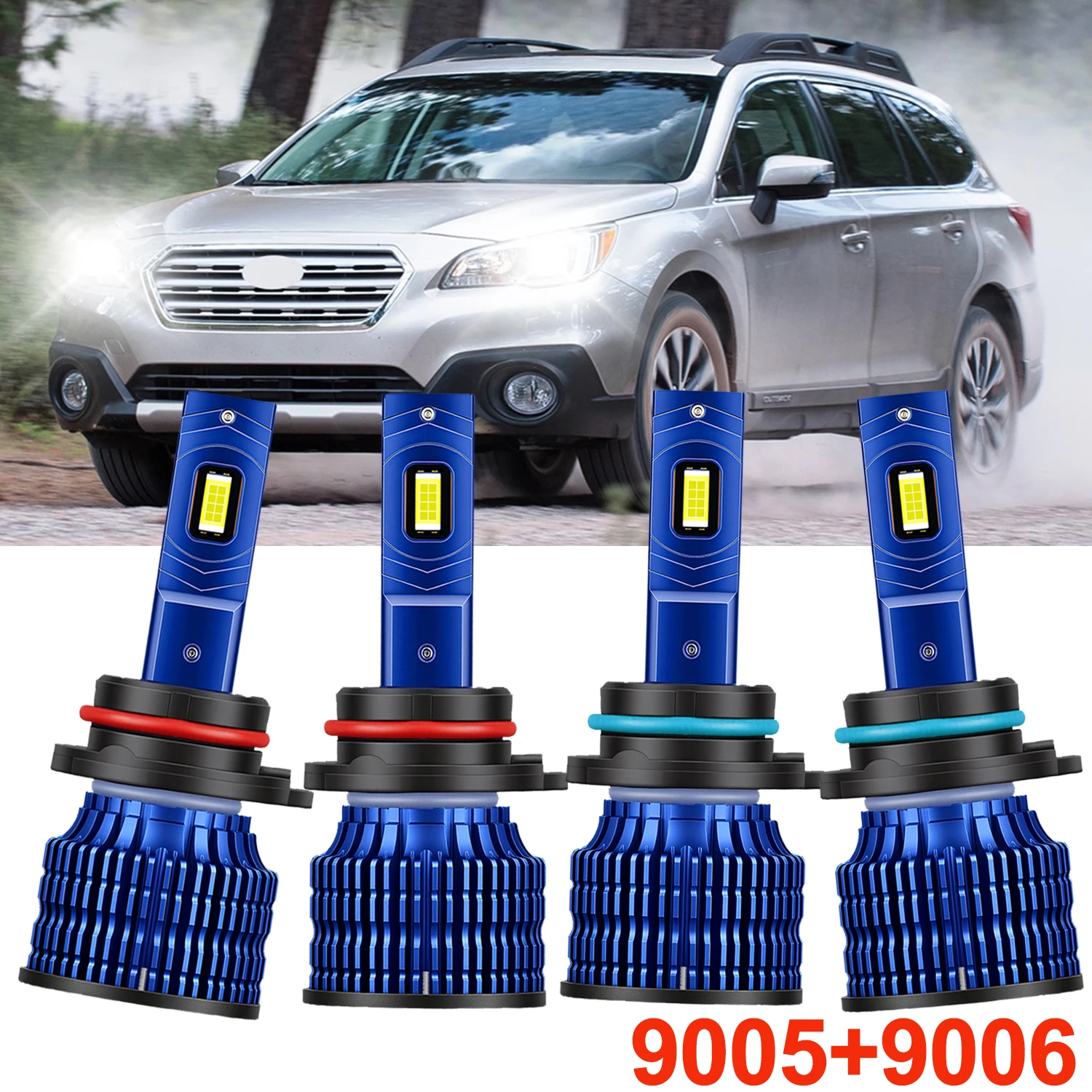 

9005+9006 LED Auto Bulb 2 Copper Tube Canbus Led headlight CSP 3570 6000K Car Headlight 12V Light Bulbs IP68 Waterproof