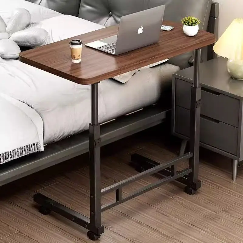 Rolling Computer Desk Bedside Laptop Table Standing Folding Side Table Portable Commercial Use Furniture Computer Table  Desk