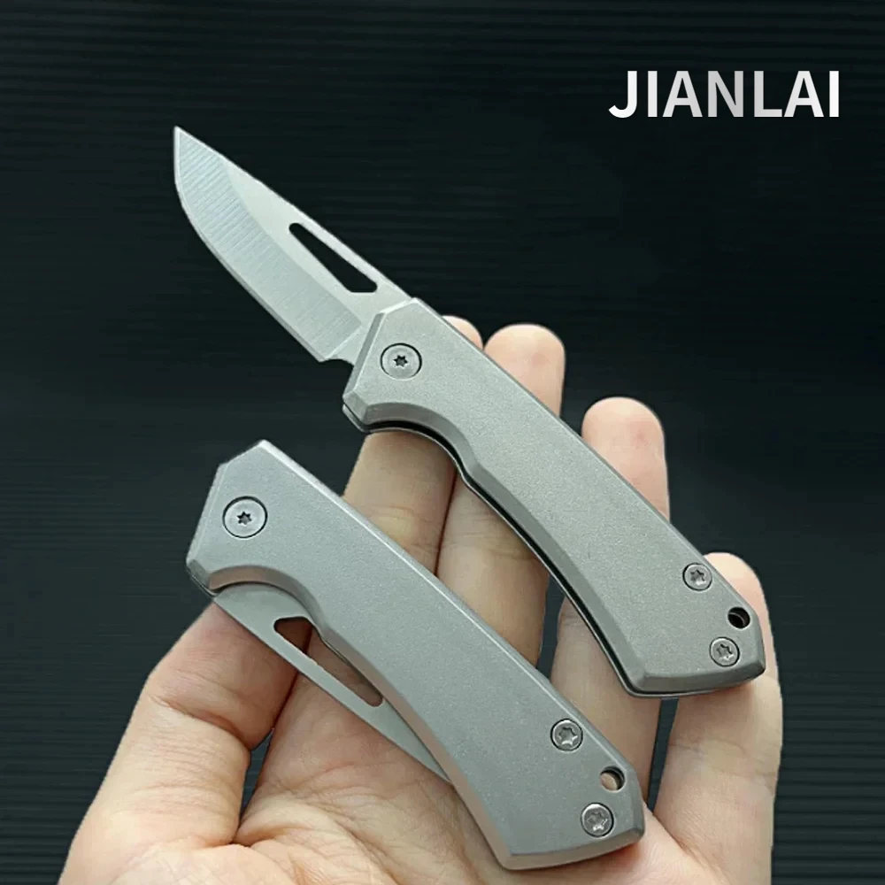 

New Refined All Steel Integrated Folding Knife for Outdoor Camping EDC Unboxing Portable Pocket Sharp Blade Hand Polished Blade