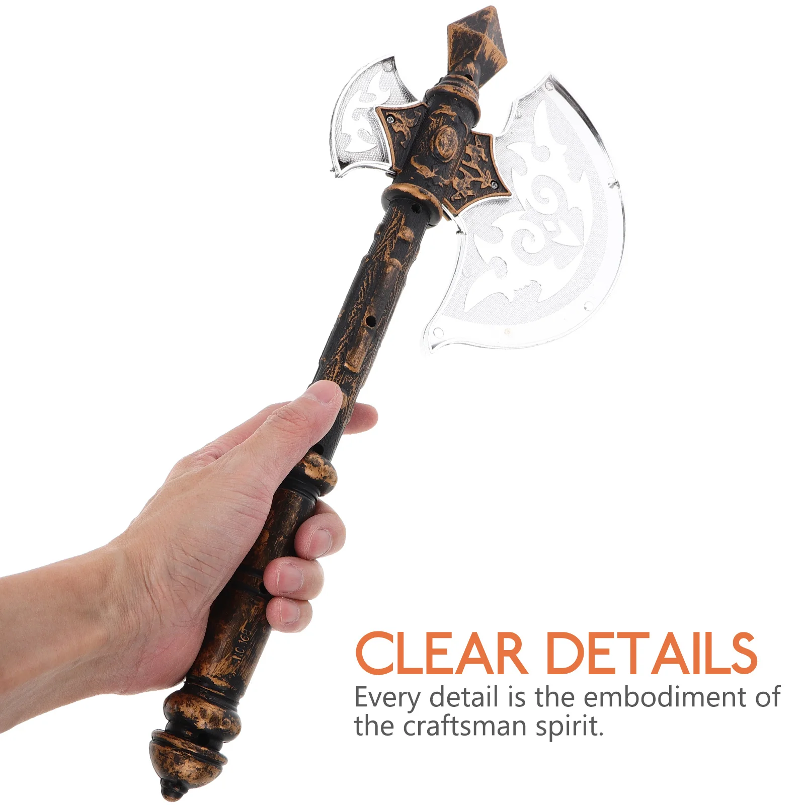 Plastic Halloween Axe Prop 40X17cm Trick for Costume Accessories Scary Party Decor Haunted Themed