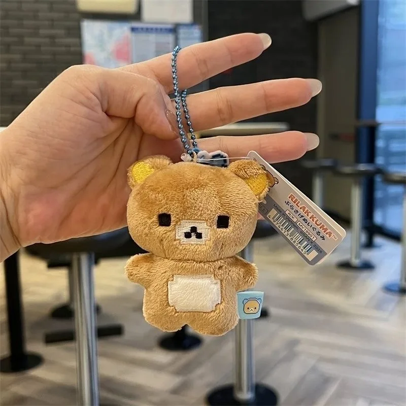NIEUWE Rilakkuma Pixel Thema Pluche pop Hanger leuke Kiiroitori Game Universe Korilakk Bruine Beer Mini Knuffels pop cadeau