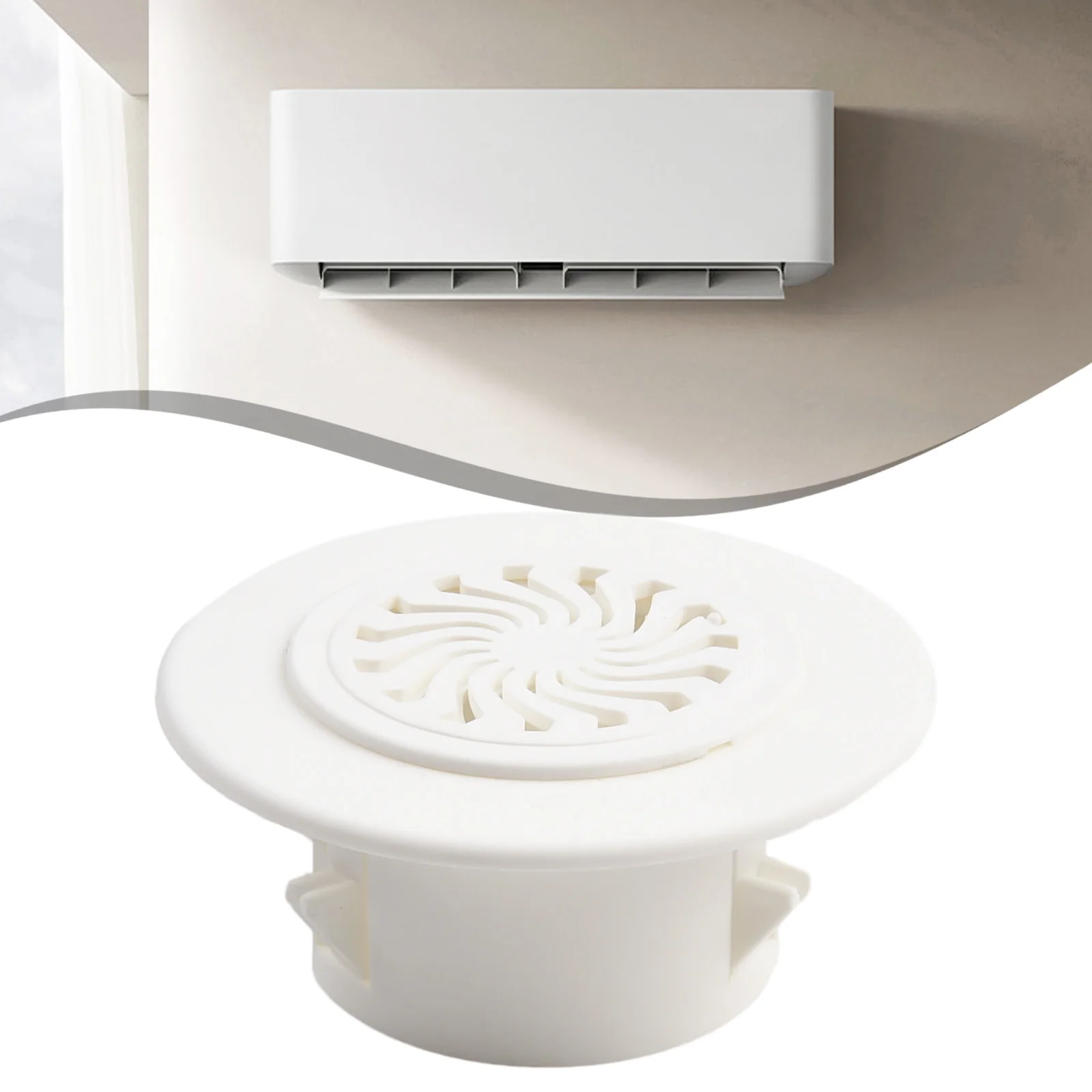 Wall Hole Decoration Cover with Ventilation Function Constructed from Heat-Resistant PP for Shuttered AC Units
