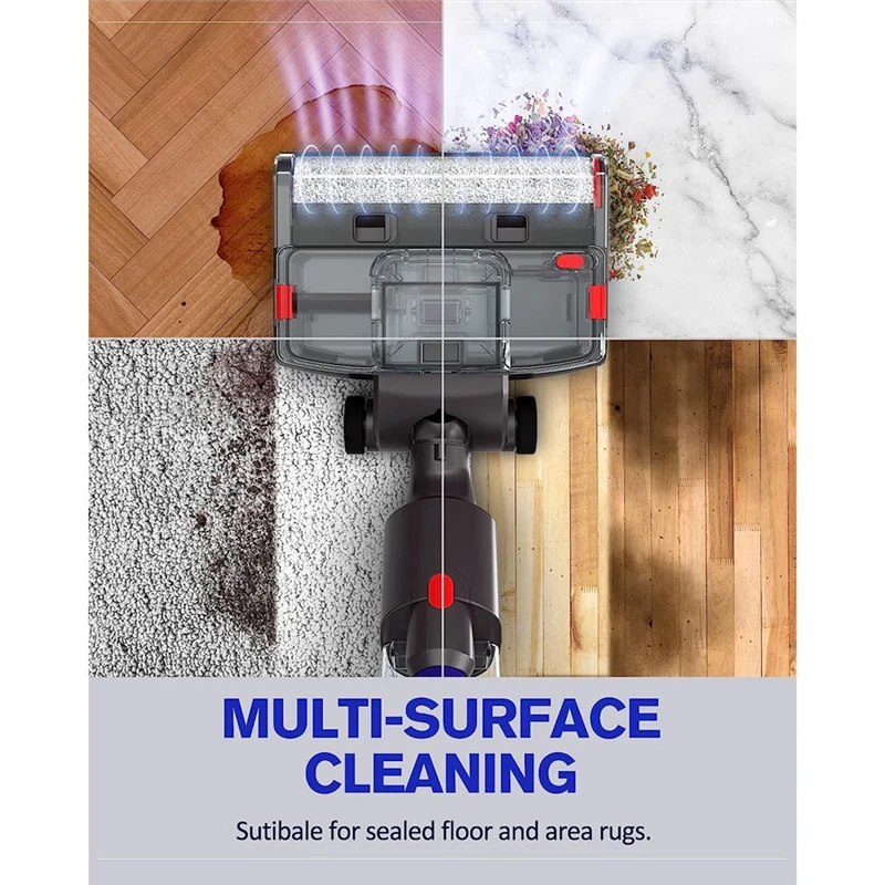 AT17 tête de nettoyage sèche et humide électrique pour aspirateur Dyson V15 V8 V7 V10 V11, brosse à rouleau de nettoyage automatique pour sols durs