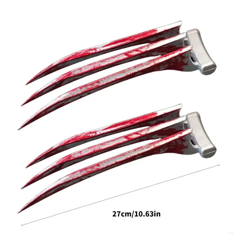 195E 1Pair Wolverines Claws Plastic Wolve Claws Anti-Break Real Wolf Claws Wolverines Costume Cosplay Props for Halloween