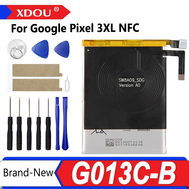 Batería de repuesto 100% nueva G013C-B 3430mAh para Google Pixel 3XL Pixel3 XL, producción genuina más reciente
