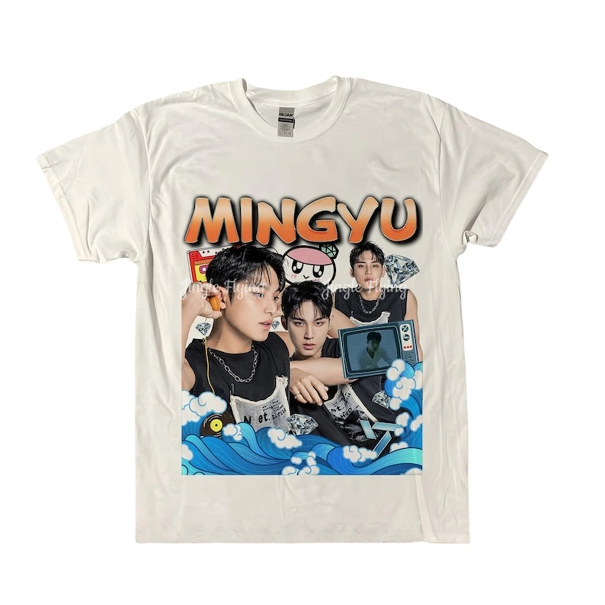

Retro Mingyu Tshirt Spill The Feels Shirt Right Here World Tour Sweatshirt Vintage T Shirt Oversize T-Shirts