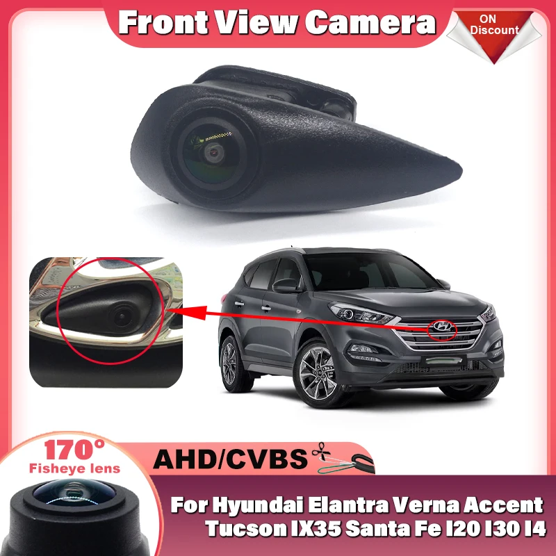 

Автомобильная HD-камера высокого качества с фронтальным обзором для Hyundai Elantra Verna Accent Tucson IX35 Santa Fe I20 I30 I4 Автомобильная камера