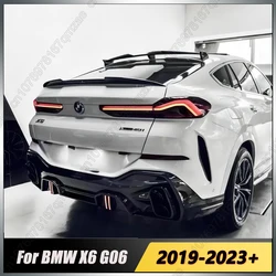 Carbon Look Car Rear Top Wing Trunk Lip Spoilers For BMW X6 (G06/G06 LC) 2019 2020 2021 2022 2023+ Body Kits