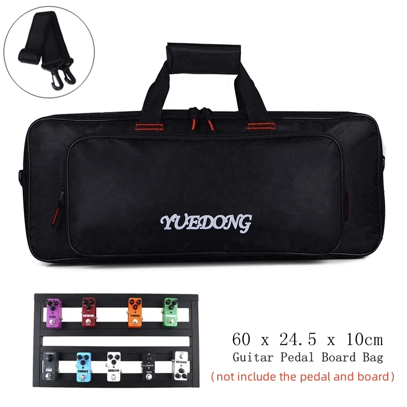 60*24.5*10cm Portable Universal Guitar Effects Pedal Board Gig Shoudler Bag 20mm Sponge Thicken Soft Case Big Style Guitar Pedal