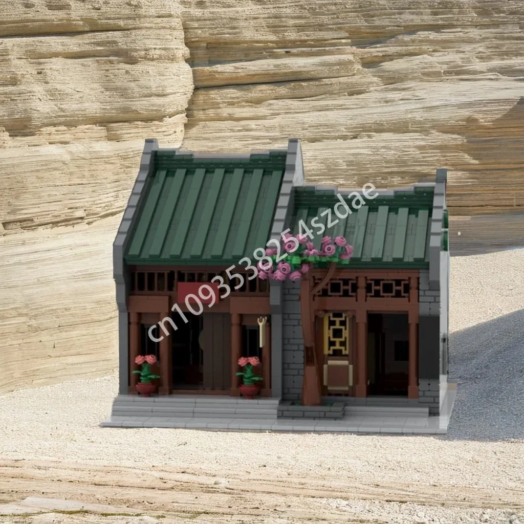 

1993 шт. MOC, китайский магазин сawn, и медицинский центр, строительные блоки, креативная рождественская игрушка, подарок, креативная рождественская игрушка STEM, подарок