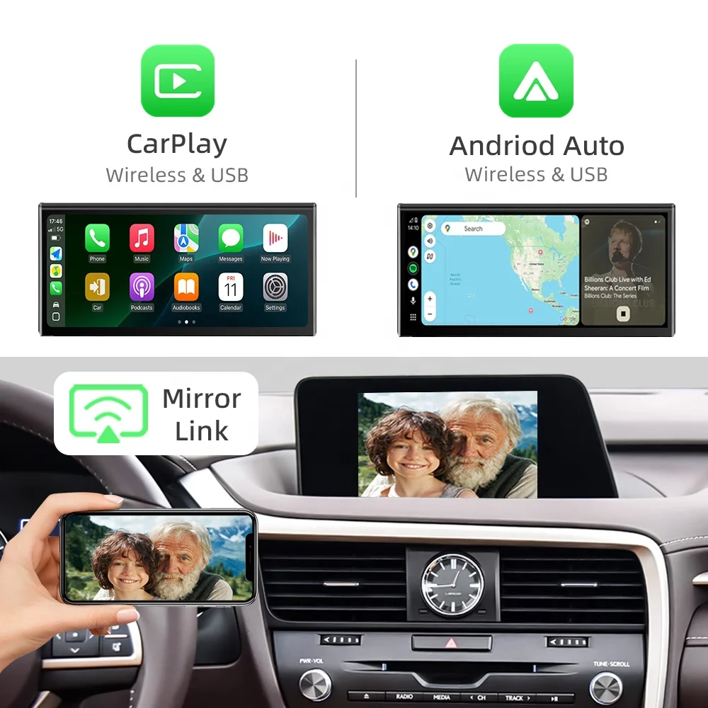 NewFor Lexus RX 2012-2015 Linux Interface Box Wireless CarPlay Android Auto CarPlay Module Decoder Car Radio Binarytek